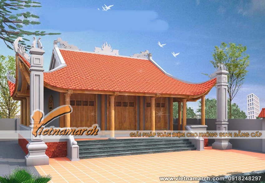 Thiết kế nhà thờ họ 8 mái nhà bác Thành ở Hà Đông - Hà Nội 01