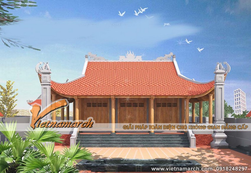 Thiết kế nhà thờ họ 8 mái nhà bác Thành ở Hà Đông - Hà Nội 07