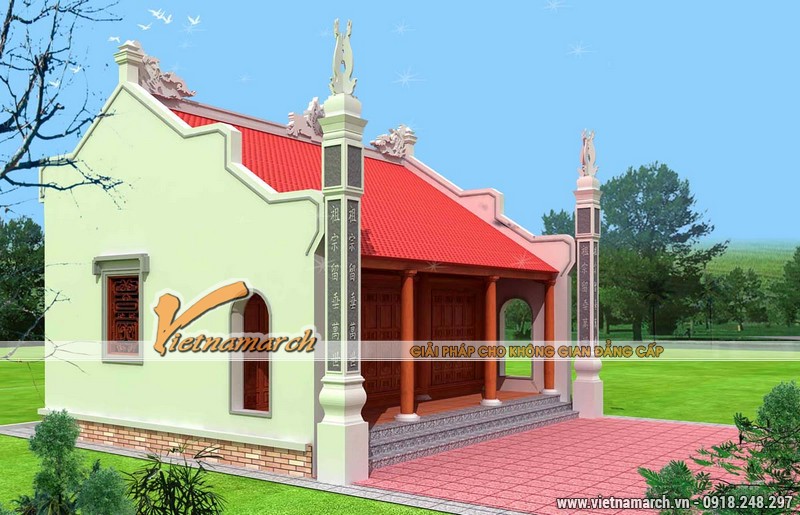 Thiết kế nhà thờ họ Nguyễn tại Ninh Bình - nhà thờ có hậu cung 04