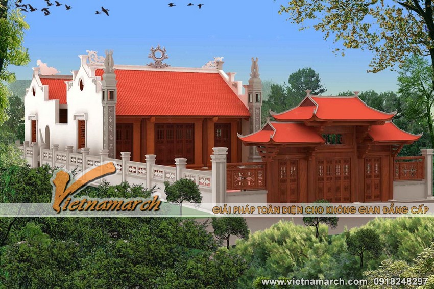 Thiết kế nhà thờ mặt bằng chữ Công cho nhà ông Võ Đức Huy - Nam Định 07