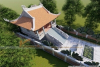 Mẫu nhà thờ họ 4 mái cong mang nét văn hóa đặc trưng của Việt Nam tại Thanh Hóa