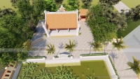 Thiết kế thi công mẫu nhà thờ họ 3 gian 2 mái đẹp diện tích 1 nghìn m2