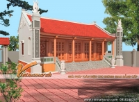 Thiết kế nhà thờ họ mẫu nhà thờ rộng 5 gian tại Từ Sơn - Bắc Ninh