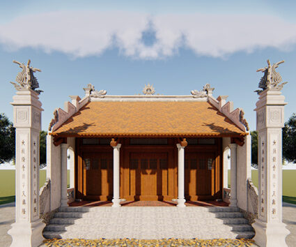 Nhà thờ họ 3 gian 2 mái