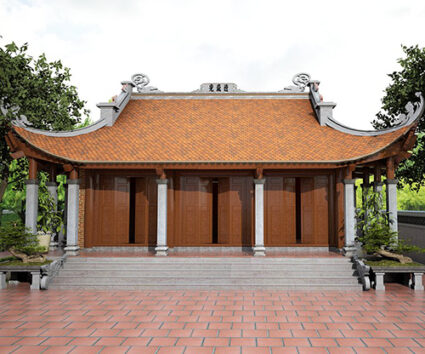 Nhà thờ họ 3 gian 4 mái
