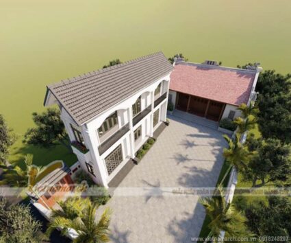 Mẫu từ đường kèm biệt thự 2 tầng tại Bắc Ninh