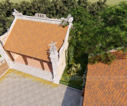 Nhà từ đường họ Vũ 3 gian 2 mái Quảng Bình siêu tiết kiệm