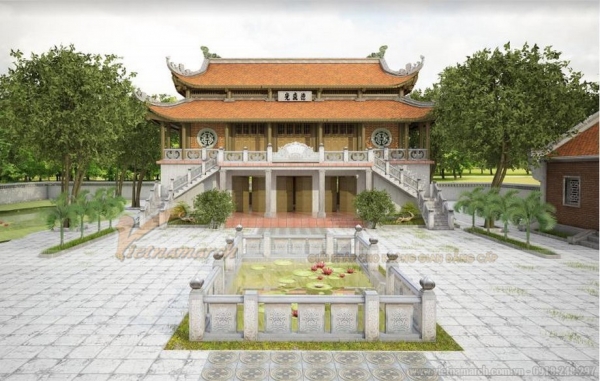 Tổng hợp mẫu thiết kế nhà thờ họ, từ đường 5 gian Gỗ Lim Lào ấn tượng