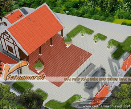 Mẫu nhà thờ họ hai mái có hậu cung cho nhà bác Chính - Hải Phòng 01