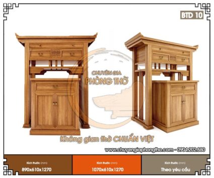 Mẫu bàn thờ đứng hiện đại chuẩn phong thủy đẹp nhất