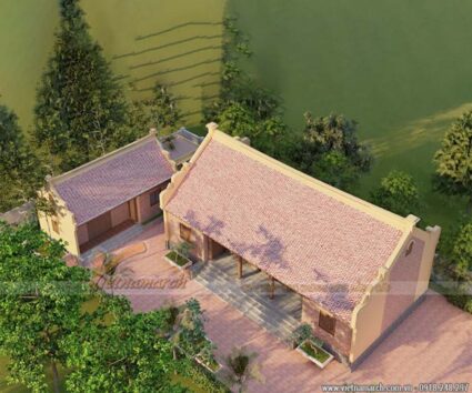 Thiết kế nhà thờ họ 5 gian 2 mái tại Đông Hưng - Thái Bình