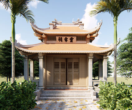 Nhà thờ họ 1 gian 8 mái