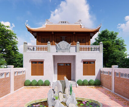 Nhà thờ họ 2 tầng 4 mái