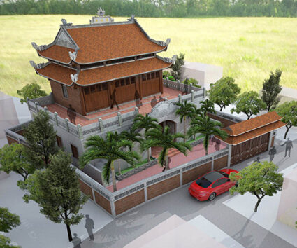Nhà thờ họ 2 tầng 8 mái