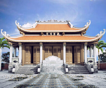 Nhà thờ họ 3 gian 8 mái