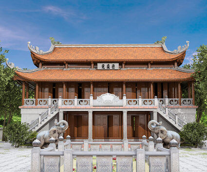 Nhà thờ họ 5 gian 8 mái