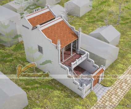 Thiết kế nhà thờ họ 2 tầng nhà anh Hùng ở Nam Định