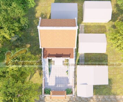 Mẫu nhà thờ họ 2 tầng thiết kế cho nhà bác Hòa ở Quảng Bình