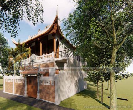 Mẫu từ đường 4 mái cong - thi công tại Thanh Hóa