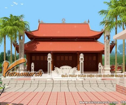 Thiết kế nhà thờ họ 8 mái nhà bác Thành ở Hà Đông - Hà Nội 03