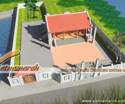 Mẫu nhà thờ rông 5 gian của dòng họ Đinh ở Minh Khai - Hà Nội 03