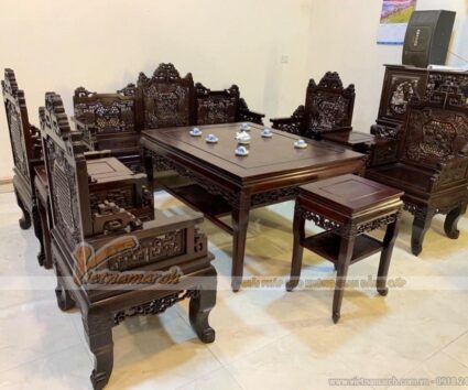 Bộ trường kỷ ngũ lân gồm nhiều món
