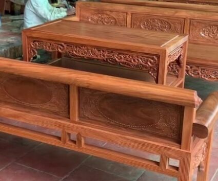 Trường kỷ gỗ lim Nam Phi vai lật Tứ quý