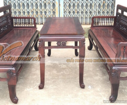 Trường kỷ Huế gỗ gụ song tiện