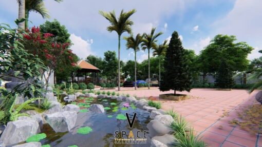 Mẫu nhà thờ họ 5 gian 4 mái với lầu vọng nguyệt tại Hà Nam