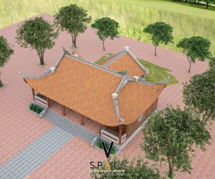 Mẫu nhà thờ họ 5 gian 4 mái có hậu cung siêu đẹp tại Quảng Bình