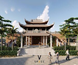 Bản vẽ thiết kế nhà thờ họ 2 tầng 8 mái 3 gian tại Nghệ An