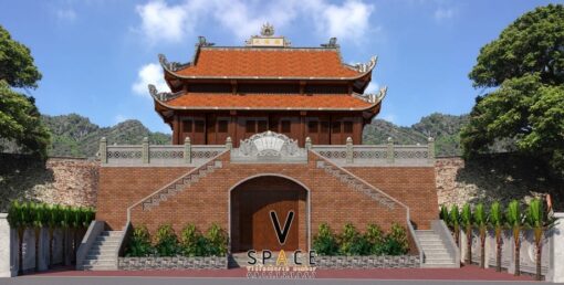 Mẫu nhà thờ họ 3 gian 8 mái 2 tầng tại Sơn La