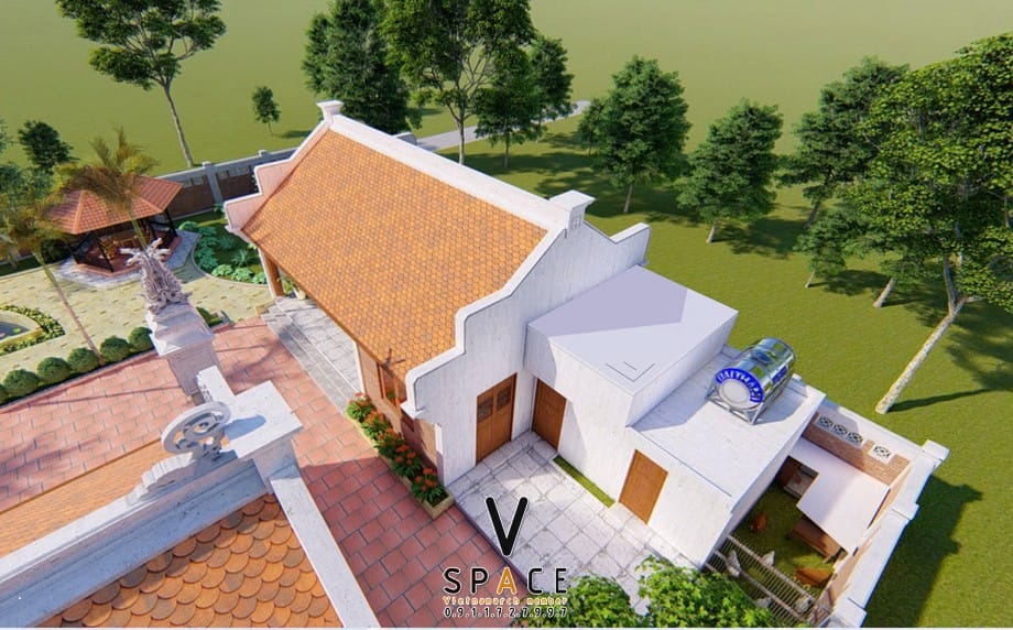Mẫu nhà thờ họ 5 gian 2 mái kết hợp nhà ngang tại Sơn Tây - Hà Nội Mẫu nhà thờ họ 5 gian 2 mái kết hợp nhà ngang tại Sơn Tây - Hà Nội