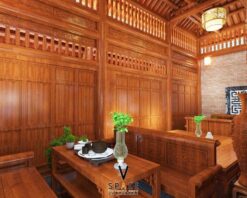 Mẫu thiết kế nhà thờ họ 2 tầng 8 mái kết hợp nhà ở tại Hải Phòng
