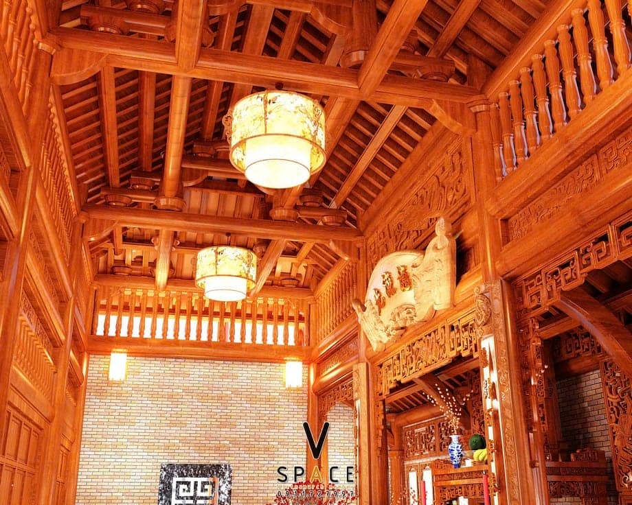 Mẫu thiết kế nhà thờ họ 2 tầng 8 mái kết hợp nhà ở tại Hải Phòng