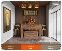 Đèn gỗ thả trần họa tiết con cá DG08 - điểm nhấn phong thủy cho phòng thờ