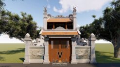 Thiết kế nhà thờ họ 2 tầng tại Ninh Bình