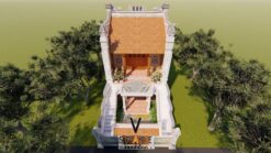 Thiết kế nhà thờ họ 2 tầng tại Ninh Bình