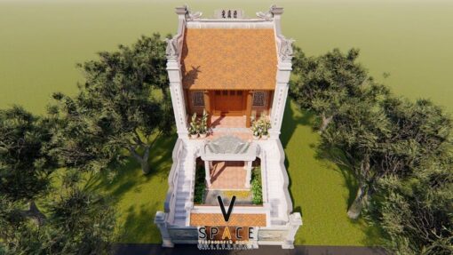 Thiết kế nhà thờ họ 2 tầng tại Ninh Bình