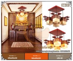 Đèn chùm trang trí nhà gỗ DG31