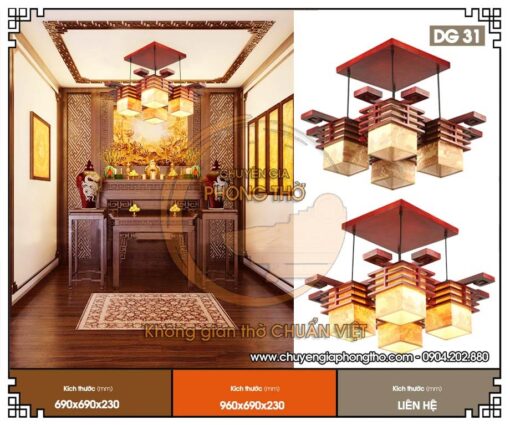 Đèn chùm trang trí nhà gỗ DG31