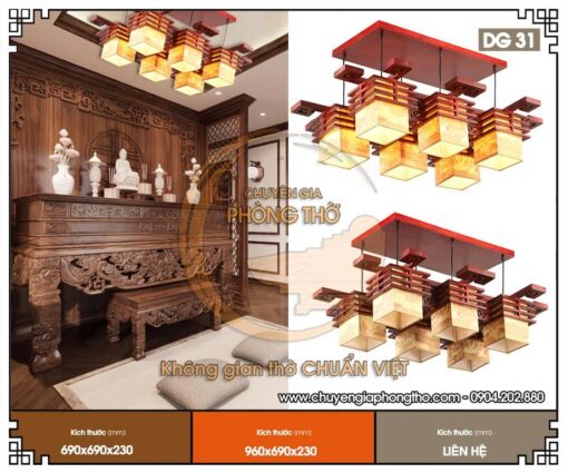 Đèn chùm trang trí nhà gỗ DG31