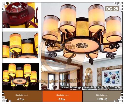 Đèn chùm trang trí phòng thờ DG28