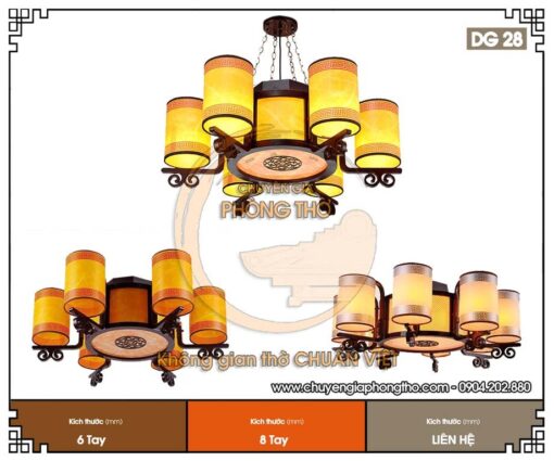 Đèn chùm trang trí phòng thờ DG28