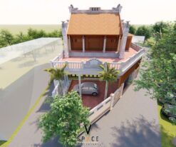 Mẫu thiết kế nhà thờ họ 2 tầng tại Bắc Giang