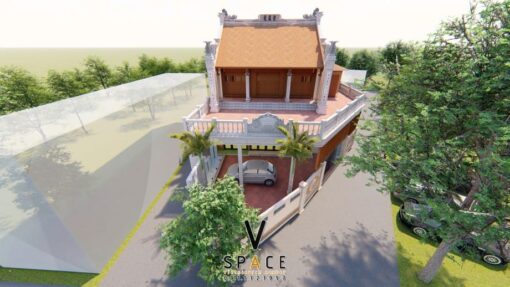 Mẫu thiết kế nhà thờ họ 2 tầng tại Bắc Giang