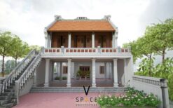 Nhà thờ họ 2 tầng chữ Nhị có hậu cung tại Quảng Ninh