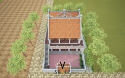 Nhà thờ họ 2 tầng chữ Nhị có hậu cung tại Quảng Ninh