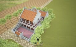 Nhà thờ họ 2 tầng chữ Nhị có hậu cung tại Quảng Ninh