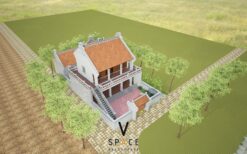 Nhà thờ họ 2 tầng chữ Nhị có hậu cung tại Quảng Ninh